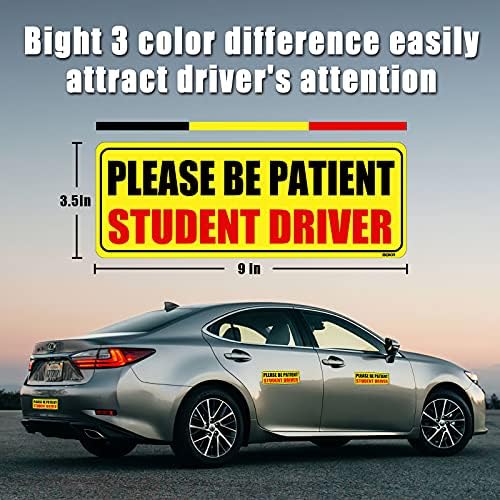 Adesivo do motorista do aluno do Boka, removível, seja paciente, novos sinais de segurança do motorista para