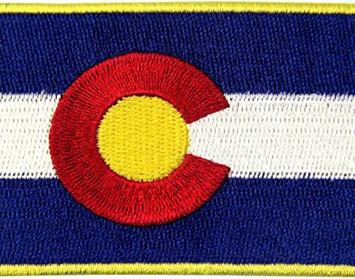 Flag do Estado do Colorado CoBlem Ferro bordado em costura no patch