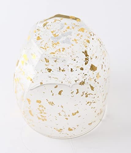 箔 一 Foiichi A211-03016 Vidro de rocha Stardust, ouro, diâmetro 3,0 x 3,5 polegadas, conjunto de 2
