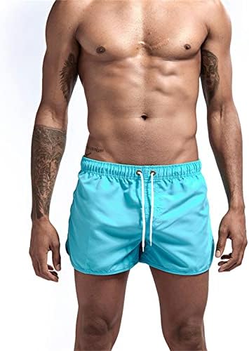 Ozmmyan shorts de verão homens calças casuais bolso de empurramento de bolso sólido shorts de praia