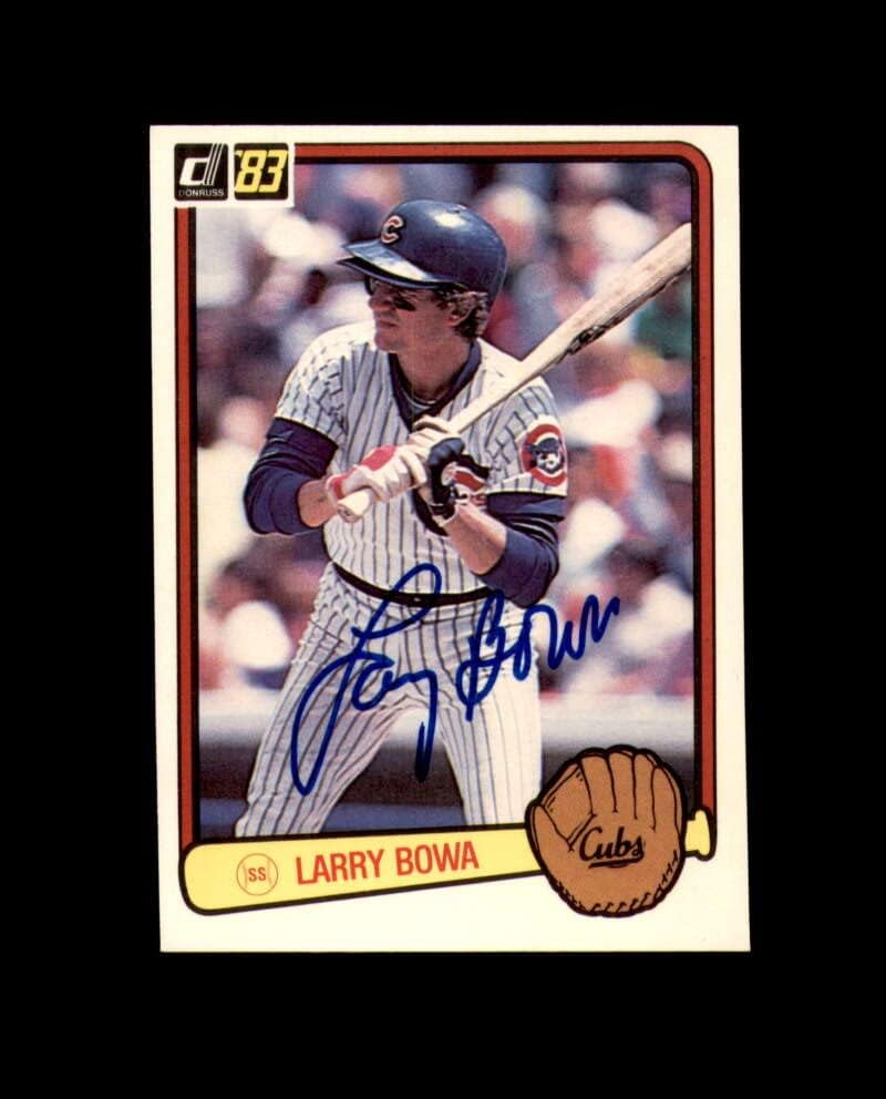 Larry Bowa assinou a mão em 1983 Donruss Chicago Cubs autografada