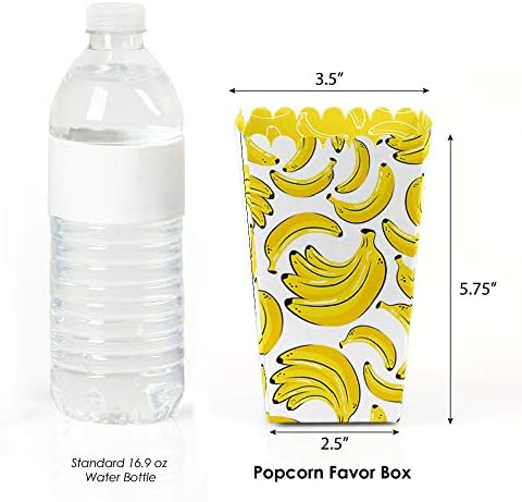 Vamos ir bananas - Partido tropical favorecer caixas de tratamento de pipoca - Conjunto de 12