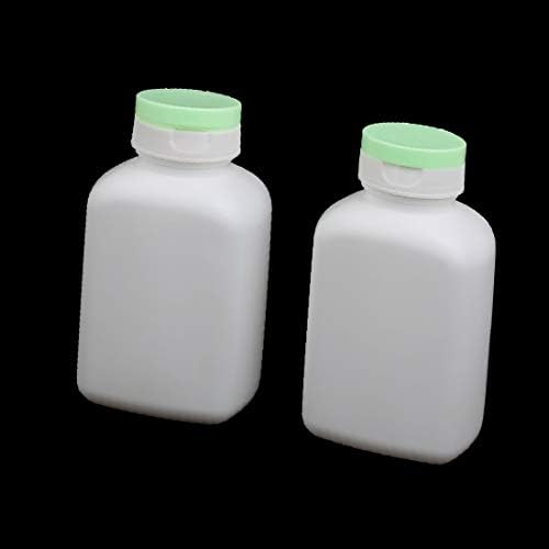 X-Dree 250ml HDPE Plástico Experiência em forma de laboratório garrafa Branco Branco 2pcs (250ml HDPE