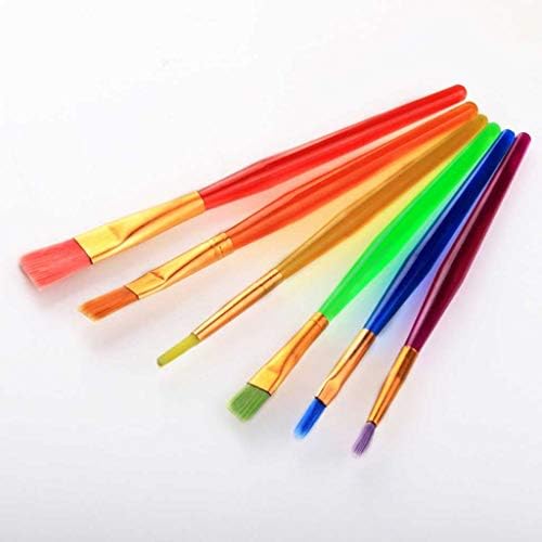 WSSBK 6pcs/conjunto de pincel de pincel de nylon de nylon colorido Conjunto de pincel de água Artista Brush