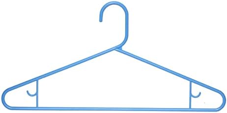 Cabides de roupas de plástico azul clorox - | Ideal para uso padrão diário | Dois ganchos de acessórios