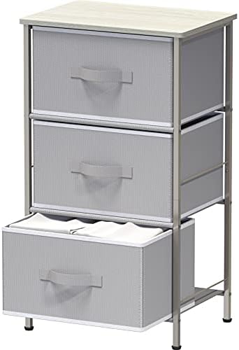 Cômoda de cabeceira de cabeceira simples para o quarto Torre de armazenamento de gavetas de gaveta de três