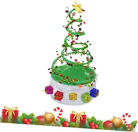Toyvian 2pcs luxuoso Papai Noel Hat Push Bandeira Capfe Coloque Cosplay Costume de Natal Capéu de Natal Chapéu de Natal Chapéus Decorativos de Natal Favorias Favorias de Christmas Personalidade