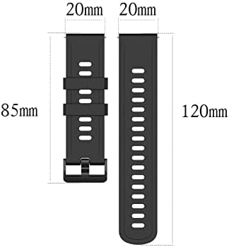 Pulseira de silicone macio de 20 mm para 20 mm 22mm de banda de reposição universal WatchBand