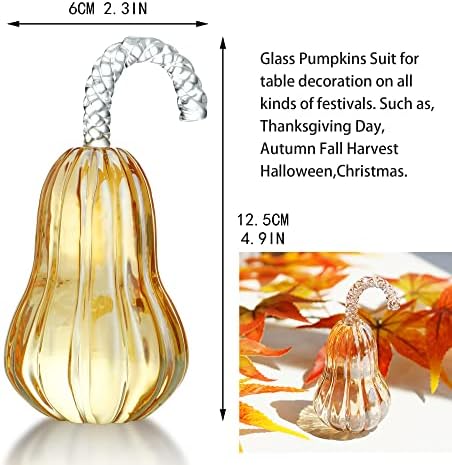 Krisinine feita à mão Halloween Glass Pumpkins para decorar Crystal Pumpkin Fatuine Ação