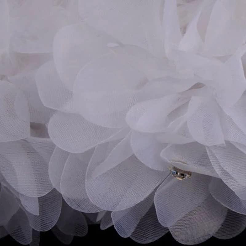 ZJHYXYH FLOR GIRNSKETS A decoração de renda de tecido Cute Handle Flower Girl Basket White Flower Basket