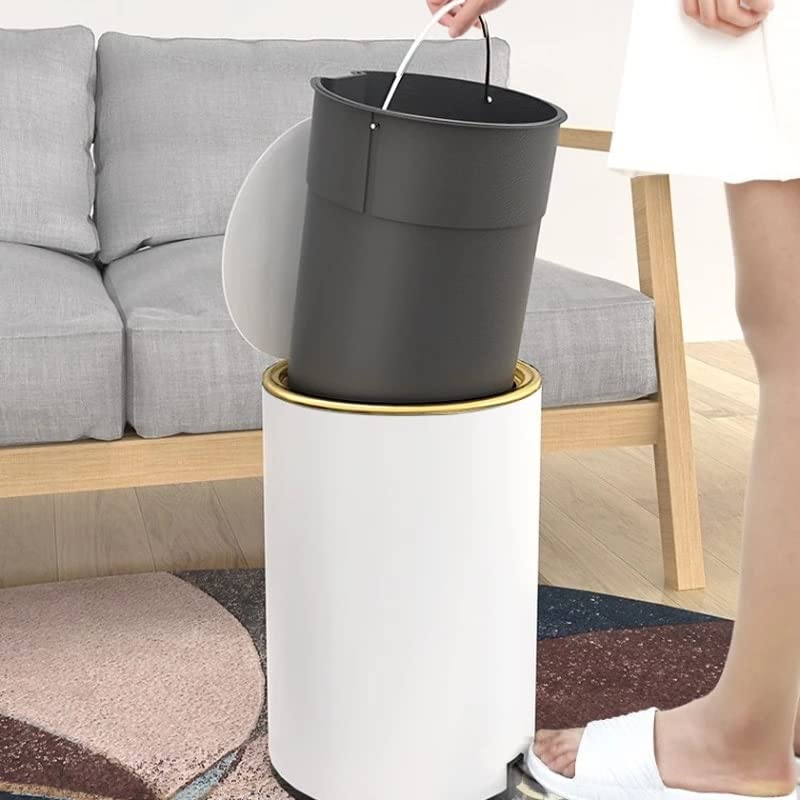 Lixo genigw pode aço inoxidável prensa lixo de banheiro lata de lixo de cozinha produtos domésticos
