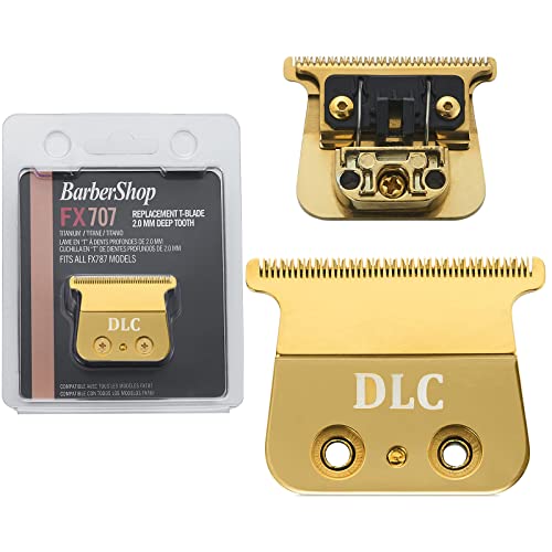 Substituição DLC 2.0 Blades Compatível com Babylisspro FX787 e FX726, para descrever os aparadores de cabelo FX787 e aparadores FX726, ouro