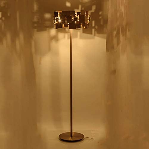 Lâmpada de piso led de placa de luxo, lâmpada de suporte de aço inoxidável rotável para a sala de