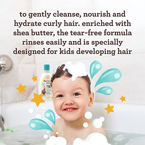 Aveeno Kids Shampoo de cabelo encaracolado, shampoo hidratante, produtos para o cabelo encaracolado, extrato