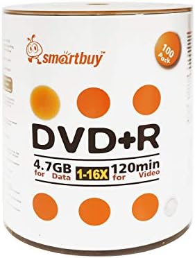 Smart Buy Pack DVD+R 4,7 GB 16x Data em branco Data Disco Gravável Disco, 100 disco 100pk