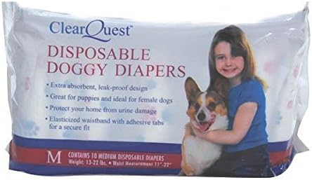 Fraldas de cachorro descartáveis ​​clearquest fraldas de cachorro absorvente higiênico - pacotes a granel