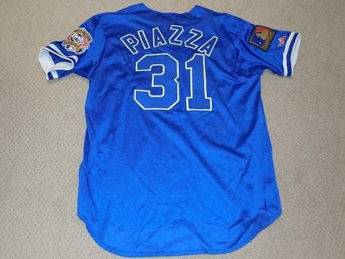 Mike Piazza assinou 1994 All Star Game Warm Up Jersey Los Angeles Dodgers JSA - Jogo usada MLB Jerseys