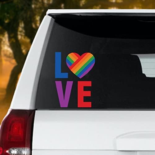 AMOR Decalques de carro de vôlei arco -íris Decalque de orgulho gay LGBT Rainbow Igualdade Lésbica