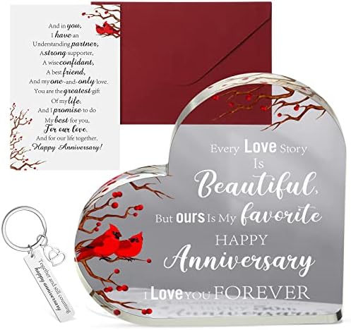 4 PCs Anniversary de casamento Anos marcados para seu aniversário de aniversário Presentes de coração para
