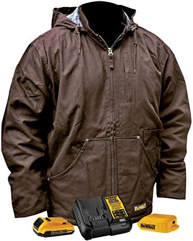 DeWalt DCHJ076A aquecida Kit de casaco de trabalho pesado com bateria 2.0AH e tabaco carregador,