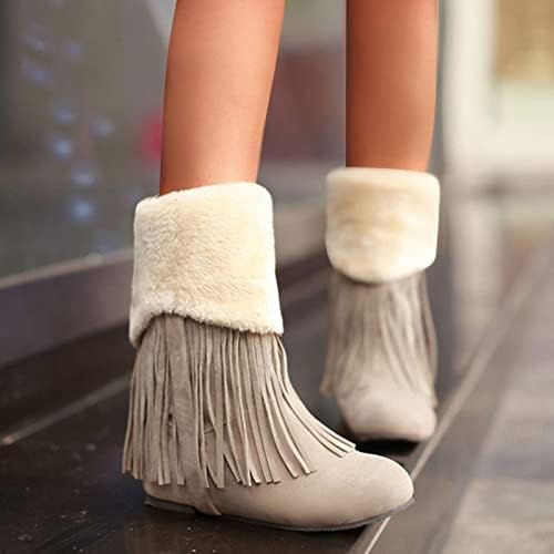 Yuhaotin 【Entrega rápida】 Sapatos de caminhada femininos com suporte de suporte de arco em sandálias Camurça Botas