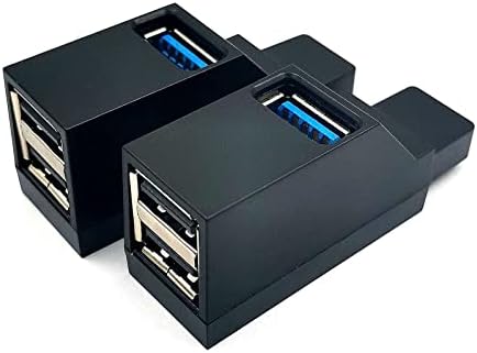 DevMo 2pcs USB 3.0 Hub, Fanshu 3 Porta Mini portátil Fast Speed ​​Bus Speed ​​Bus Dados transferidos de cubo USB,
