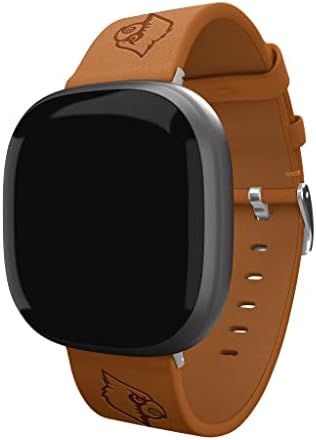 Affinity Bands Louisville Cardinals Premium Leather Watch Band compatível com Fitbit Versa 3 e Sense