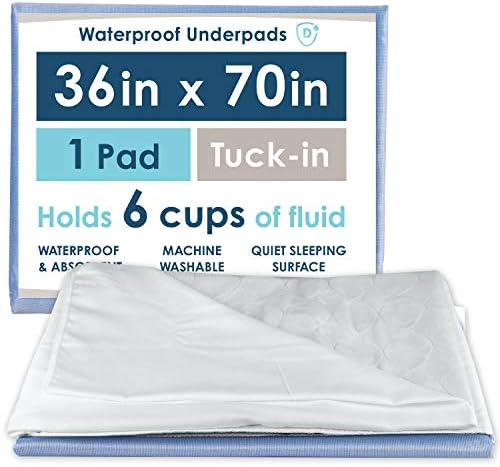 Defensor seco almofadas à prova d'água para incontinência - Underpad lavável absorvente - almofadas de colchão para crianças ou adultos - dobra em caudas, 36x70 polegadas