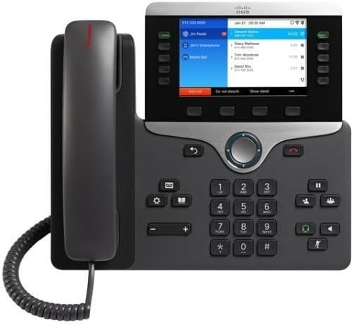 Cisco 8861 IP Telefone - Cabo - Montável de parede, Desktop - Black - 5 x linha total - VoIP - ID do chamador