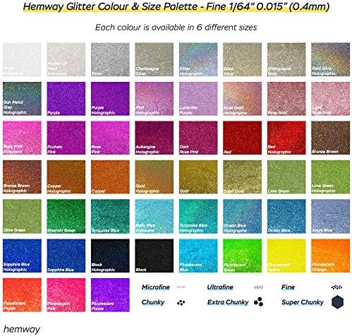 Hemway Premium Ultra Sparkle Glitter Multi Finalis Finals Flato Metálico para Artes Crafts Nails