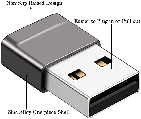 AUVIPAL USB C fêmea para USB Adaptador masculino, USB Um carregador para USB Tipo C Conversor para Apple