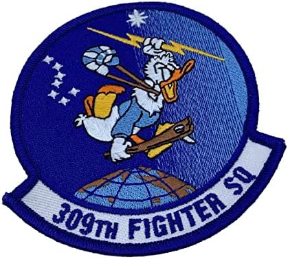 309th Fighter Squadron Patch - com gancho e loop