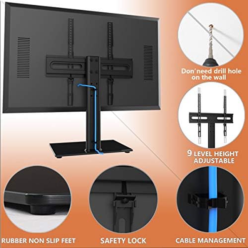 Stand de TV universal/mesa de base TV TV com montagem na parede por 27 a 60 polegadas 9 altura nivelada