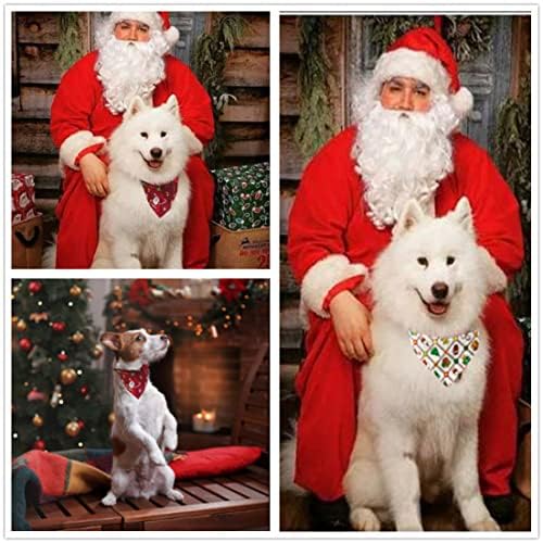 Presentes de cachorro para cães para cães para o Natal, aniversário - algodão Triângulo Triangular Bibs de cães Acessórios para figurinos de animais de estimação