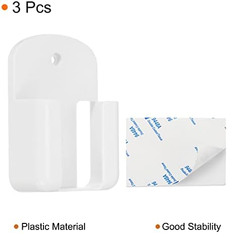 Patikil Remote Control Solder, 2 pacote de 2,4 Comprimento da parede Media Media Storage Case com fita dupla para escritório, branco