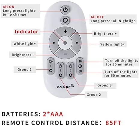 FJYIKJ 9W E27 Lâmpadas de milho de LED inteligentes com 2,4 GHz de controle remoto sem fio de 3 zonas -