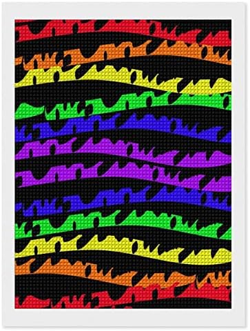 Ondas de arco-íris de seis cores kits de pintura de diamante decorativos engraçados 5D DIY DIAMENTO