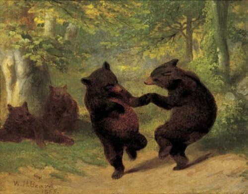 Ursos dançantes de William H. Beard 34x26 Poster de impressão de belas artes