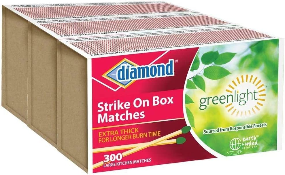 Diamond Strike on Box Greenlight Matches, 300 contagem