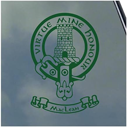 MacLean Scottish Clan Vinyl Sticker Decal Tartan com Banner Option Family