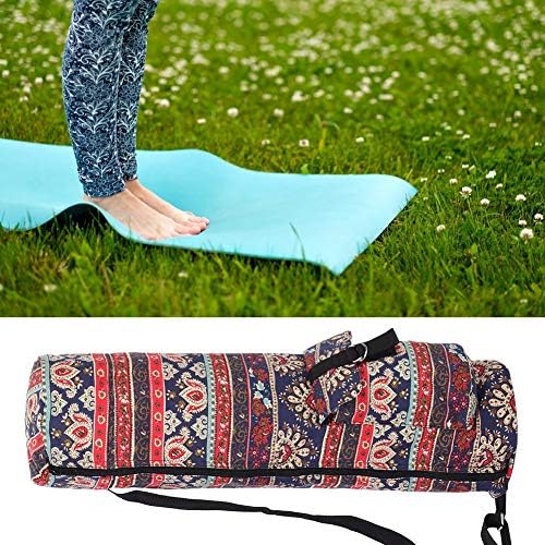 Moobreeze Canvas Yoga Mat Bag com bolsos múltiplos funcionais para fitness, bolsa de transporte