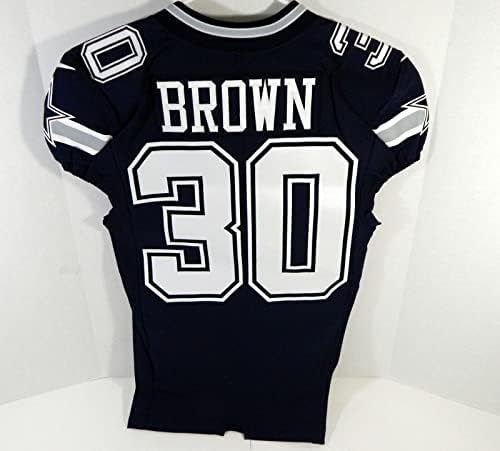 2017 Dallas Cowboys Anthony Brown 30 Jogo emitido na Marinha Jersey 40 DP15565 - Jerseys não assinados