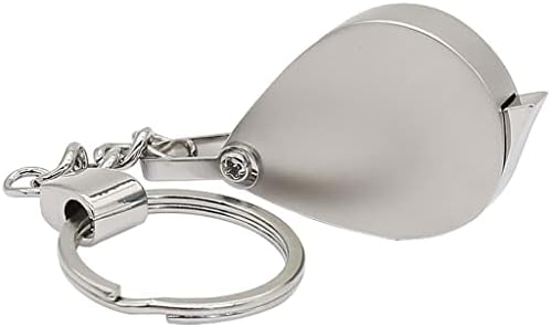 Uxzdx Polícia dobrável 8x Mensagem de chave de chave de metal Lente de copo portátil de tamanho pequeno lente