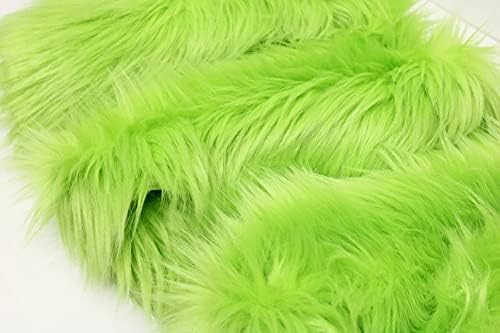 Peles Faux Green Green, 2 Pilha de lençóis de couro Faux, imitação de pêlo, pêlo de animal vegano, tecido