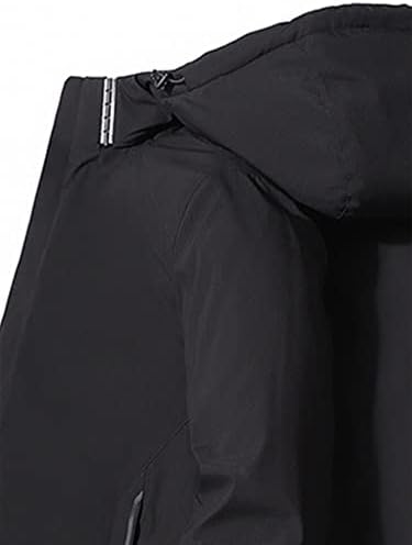 Jackets QYIQU para homens - Men Slant Pocket Zipper Front Capuzes Casaco de inverno