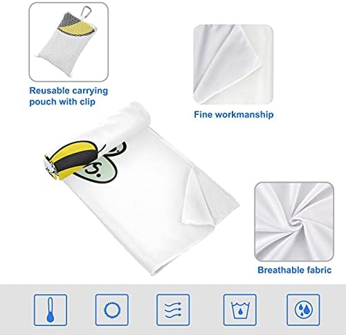 Dallonan Sport Towels Gym Cartoon Bee Mr e Sra. Toalhas de treino amarelo para suor de academia, toalhas de secagem