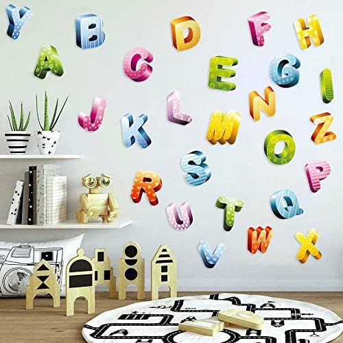 Decalques de parede do alfabeto ABC adesivos Aprendendo a decoração de parede para crianças da sala de aula
