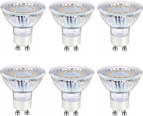 Lâmpadas LED de Geramexi GU10, 4W, 6pcs não resfriáveis, 3000k Substituição branca quente para halogênio 50w Copo