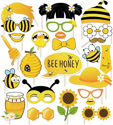 ABELHO POOTH POOTH APS, ABELHA, LAKOMB, BumbleBee, Small Wasp, Sun Flower, Daisy, Bee Honey Photo Booth adereços