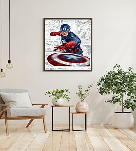 HT Life Superhero Posters Boys Decoração de parede Impressões de pôsteres Conjunto de 4 super -heróis de